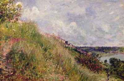 The Seine, view of the slopes of By, 1881 by Alfred Sisley